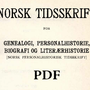 Norsk Personalhistorisk Tidsskrift (pdf)