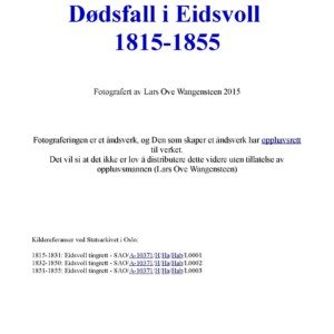 Dødsfall i Eidsvoll 1815-1855 (pdf-fil til nedlasting)